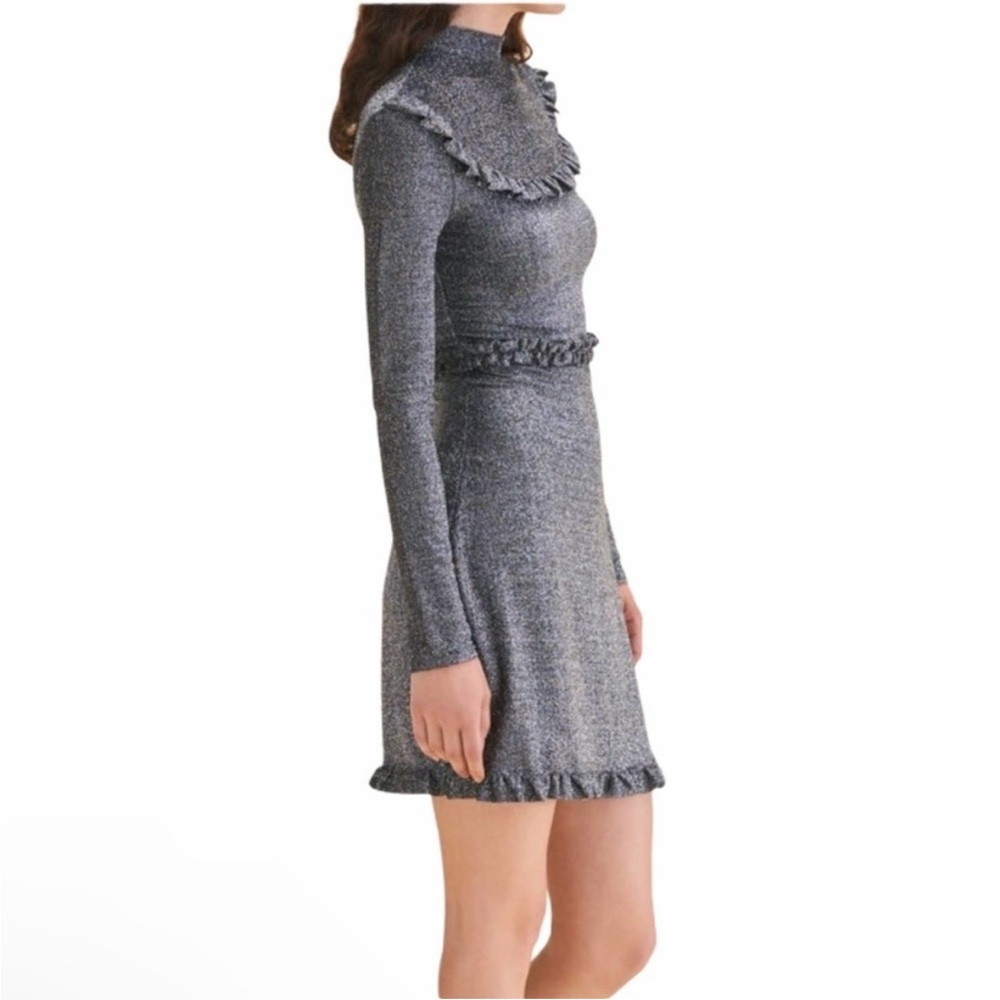 MAJE Mini Dress Size Medium Formal Metallic Event Party New Years Eve - Picture 7 of 7
